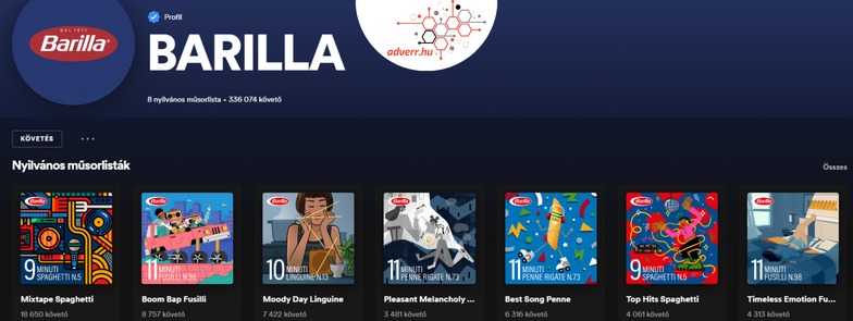 Tudtad, hogy a BARILLA márkának több mint 330.000 követője van Spotify-on?
